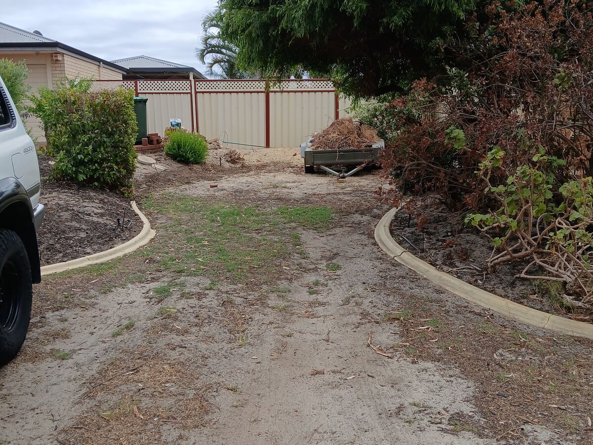 Driveway path before renovation